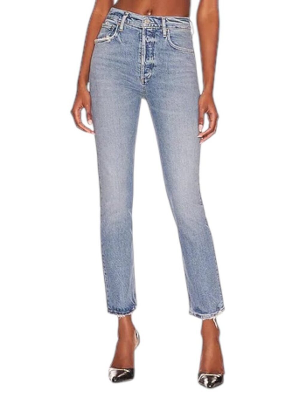 Agolde Riley Long Straight Jeans in Cove 25